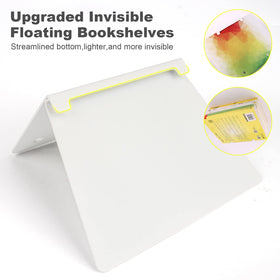 FENTEC invisible floating bookshelf blending with bedroom decor