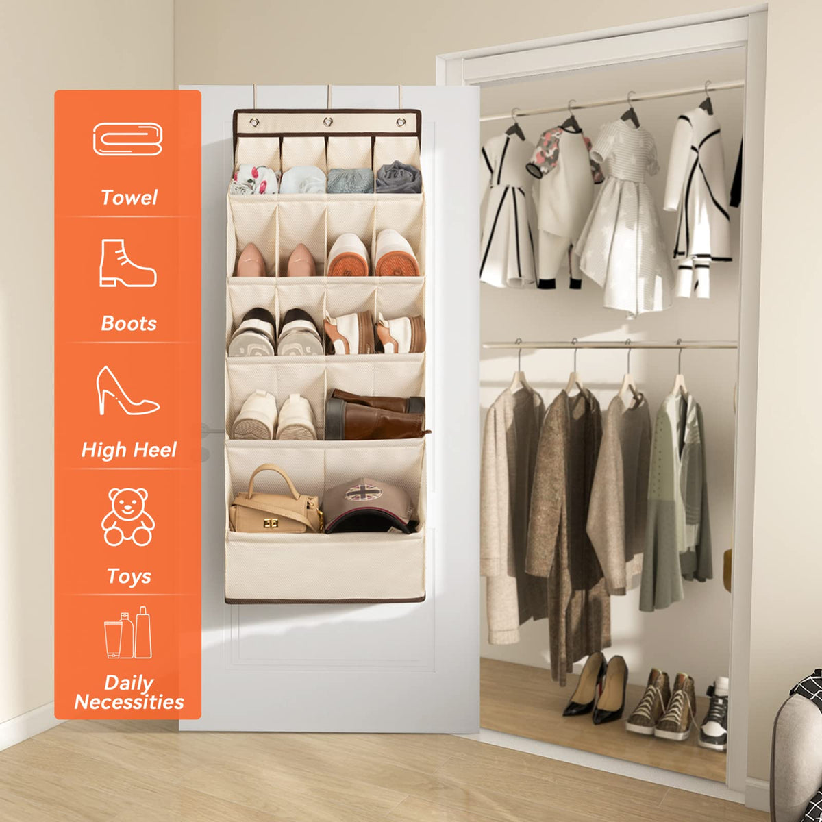 FENTEC large deep pockets accommodate multiple shoes for clutter-free entryways.