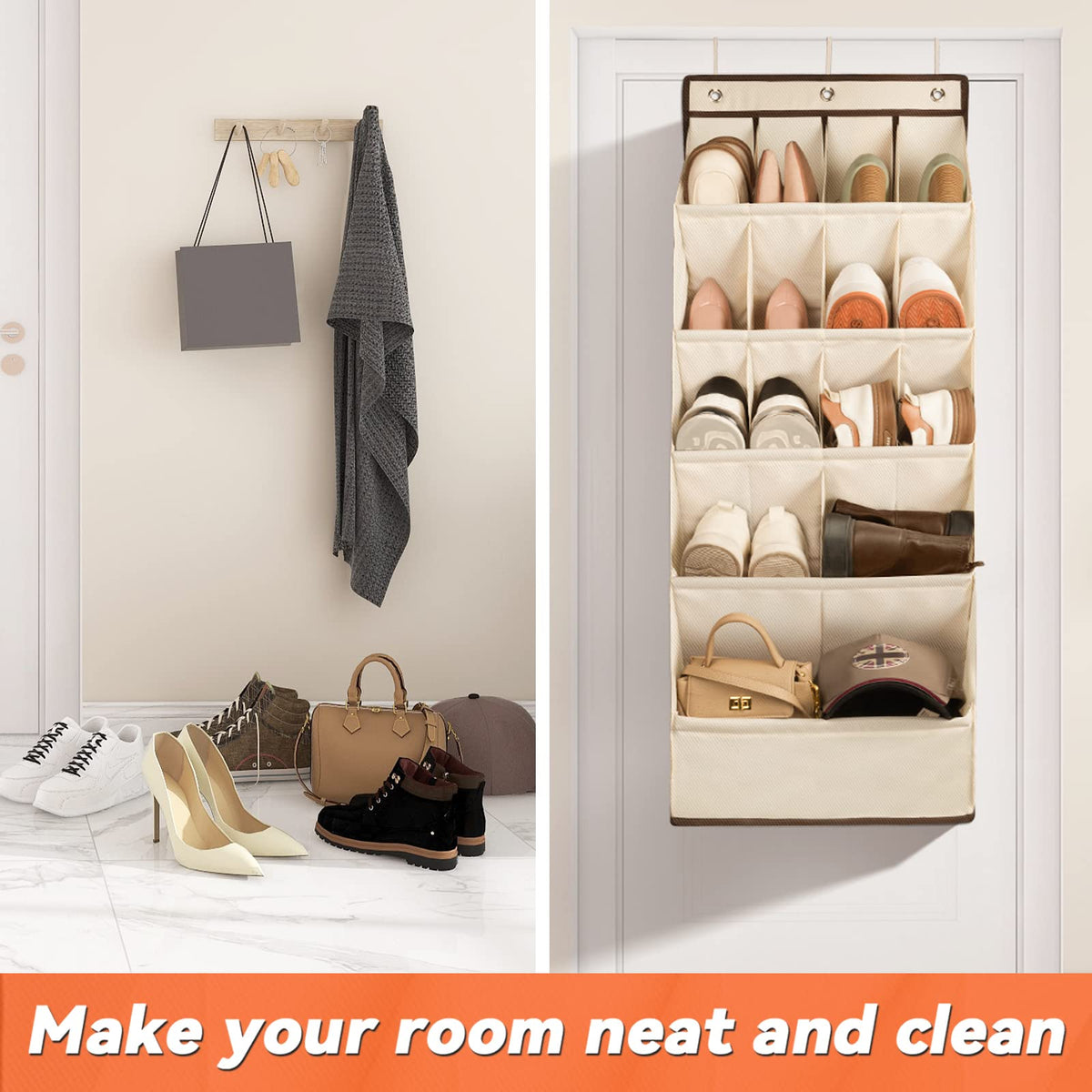 FENTEC wall-mount option with nails for space-saving wall storage.