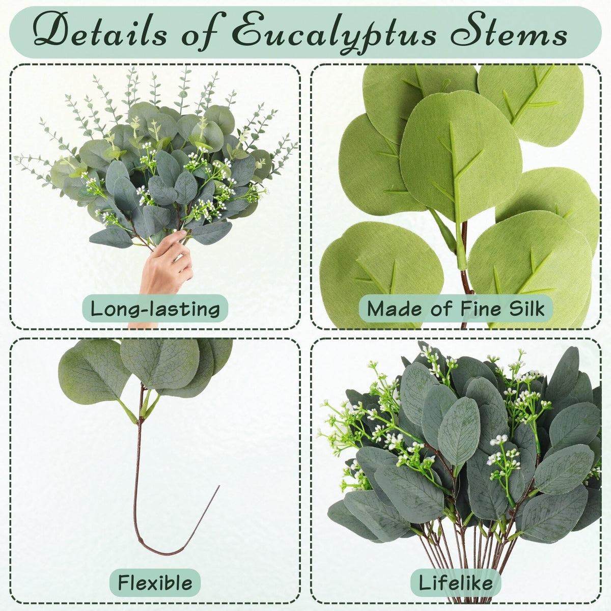 FENYUAN eucalyptus stems leaf-detail shows realistic texture.