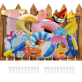 Feoang 47x79-inch hanging pool toy storage bag keeps floats organized and dry.
