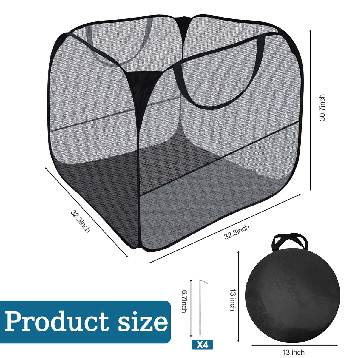 Feoang pool toy storage bin side pockets detail for small items.