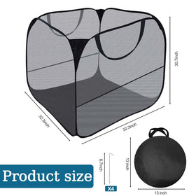Feoang pool toy storage bin side pockets detail for small items.