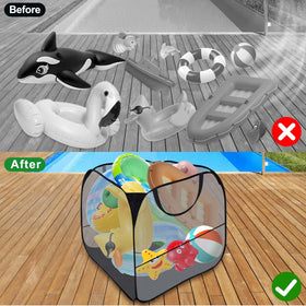 Feoang pop-up design enables instant setup without assembly.