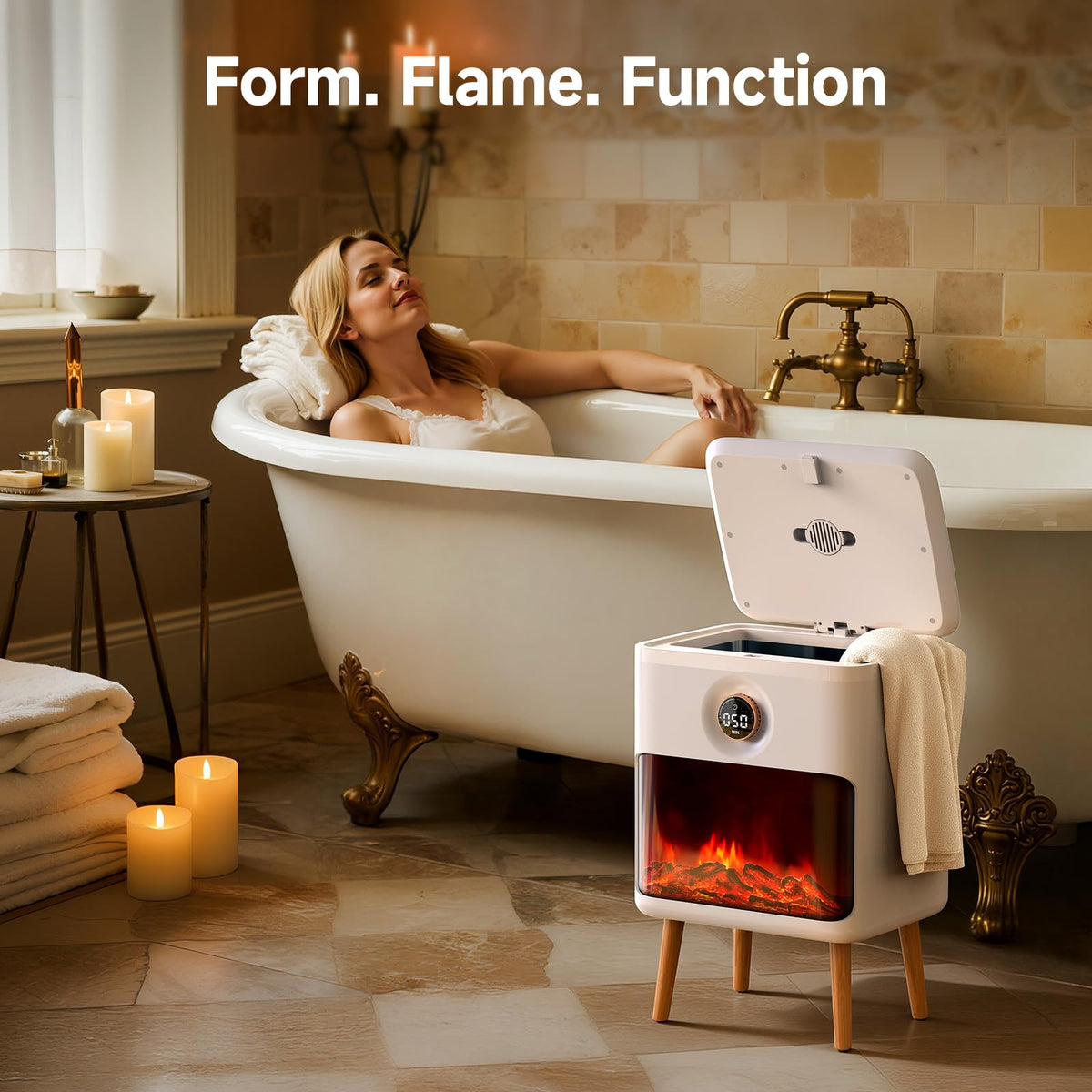 FEPPO Towel Warmer safety locking lid provides additional protection against accidental contact.