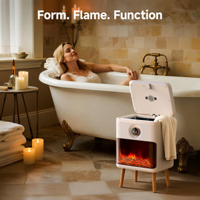 FEPPO Towel Warmer safety locking lid provides additional protection against accidental contact.