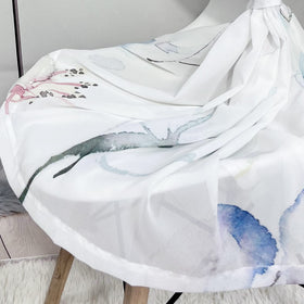 Fereyis bedroom curtains add elegant ambiance with floral print.
