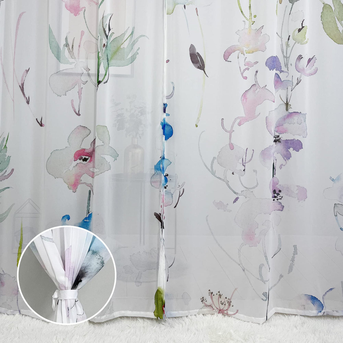 Fereyis lightweight fabric feels soft and breathable for any room.