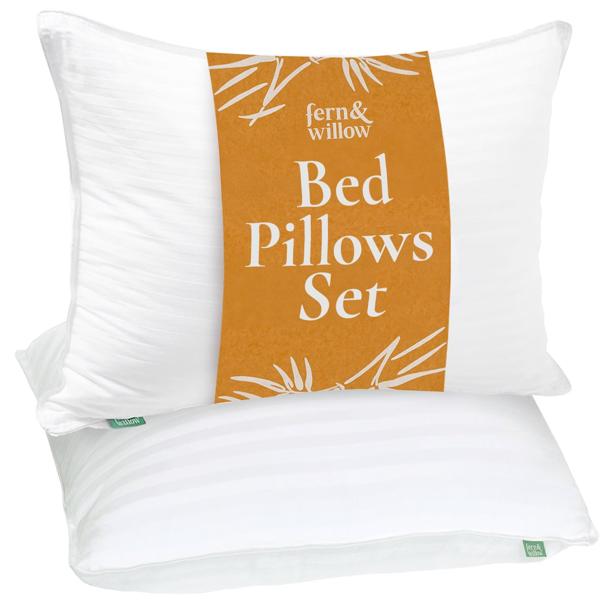 Fern and Willow premium queen pillow outer cover close-up highlighting breathable fabric and softness