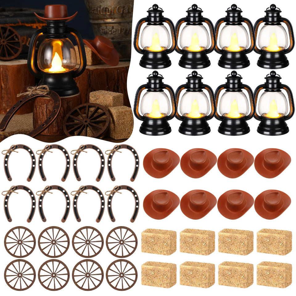 Ferraycle cowboy lantern LED for warm rustic table lighting