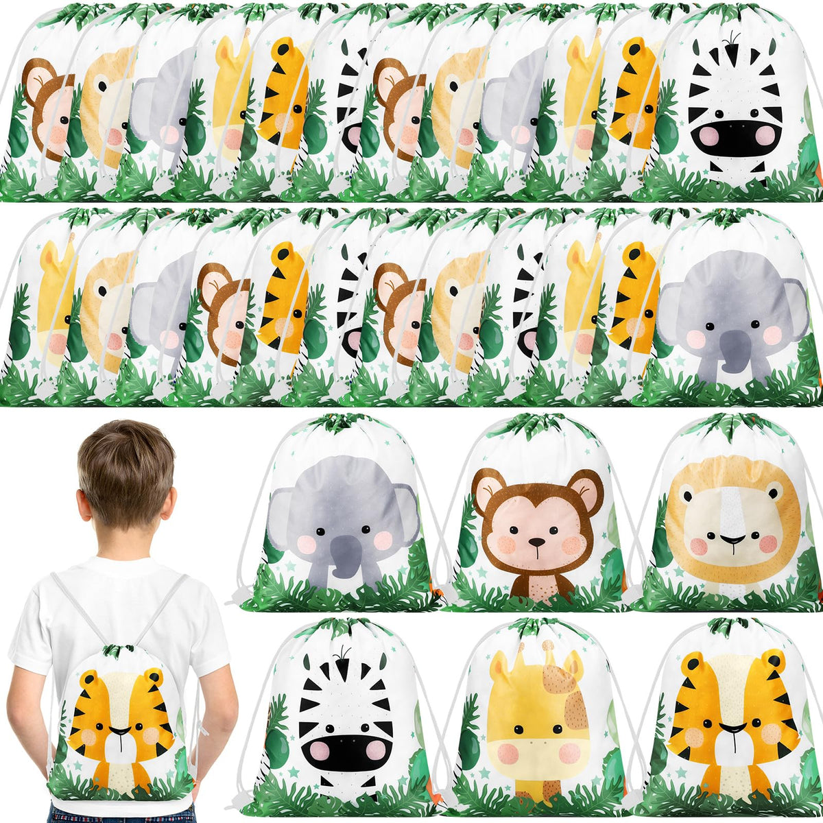 Ferraycle safari drawstring bags giraffe design for party favors and quick cleanup.