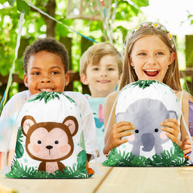 Ferraycle safari drawstring bags tiger design sturdy washable keepsakes.