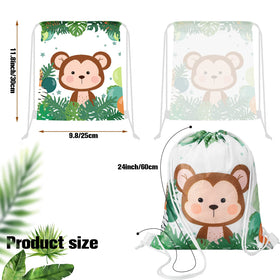 Ferraycle safari drawstring bags zebra design great for kids' treats.
