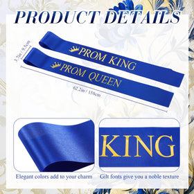 Ferreve king belt in gold satin complements the crown.