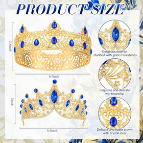 Ferreve queen crown with blue diamonds for elegant charm.