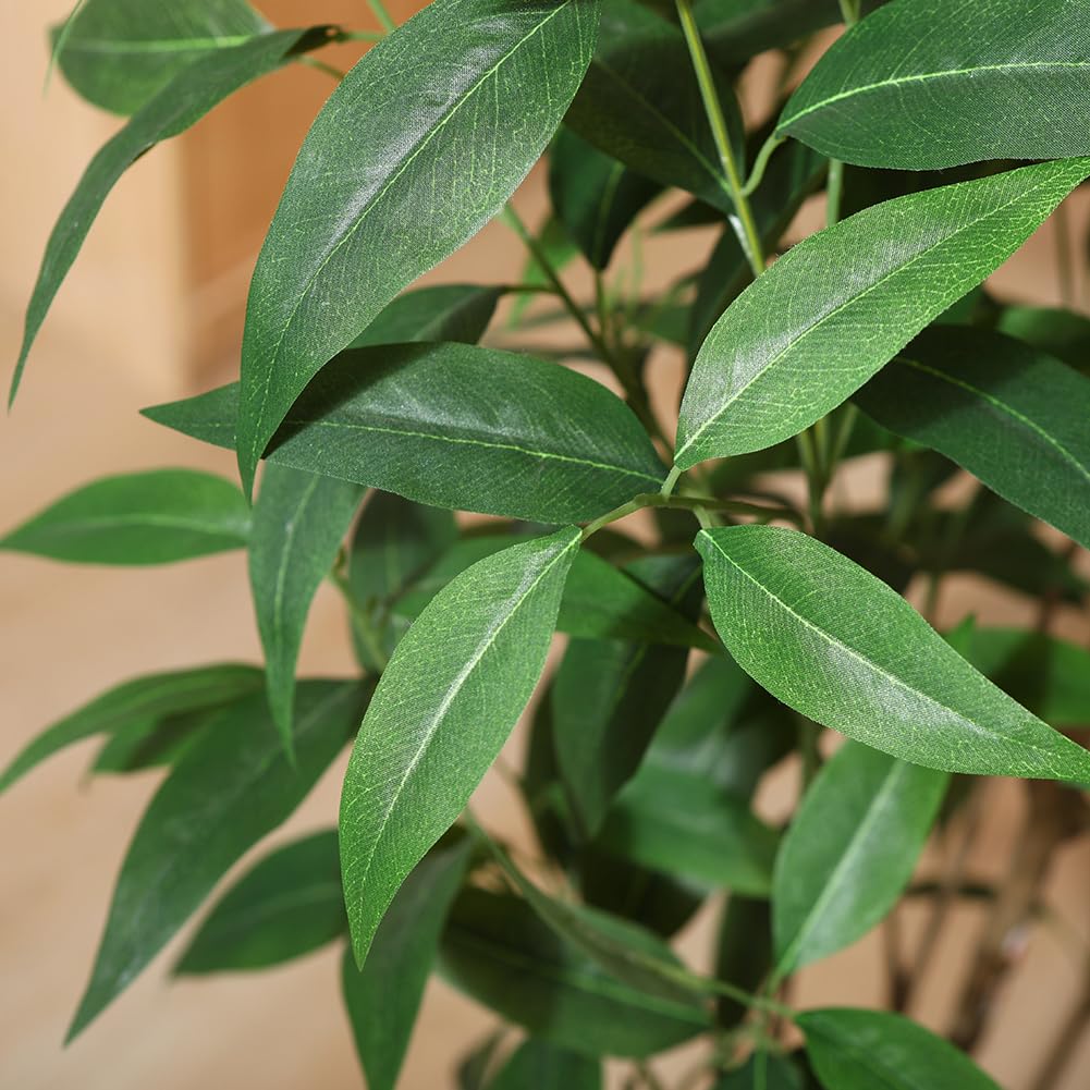 Ferrgoal artificial eucalyptus in cement-filled planter stays sturdy in rooms