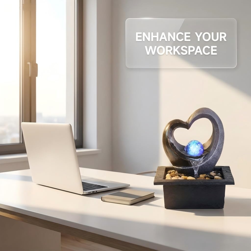 Ferrisland polyresin desktop fountain for relaxation