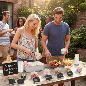 Ferrochef wooden tags for flavor naming and organized toppings