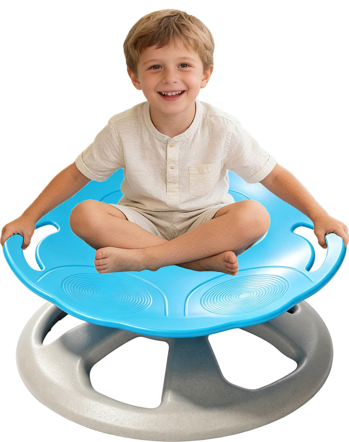 FERUERW spinning chair with handle supports engaging sensory play.