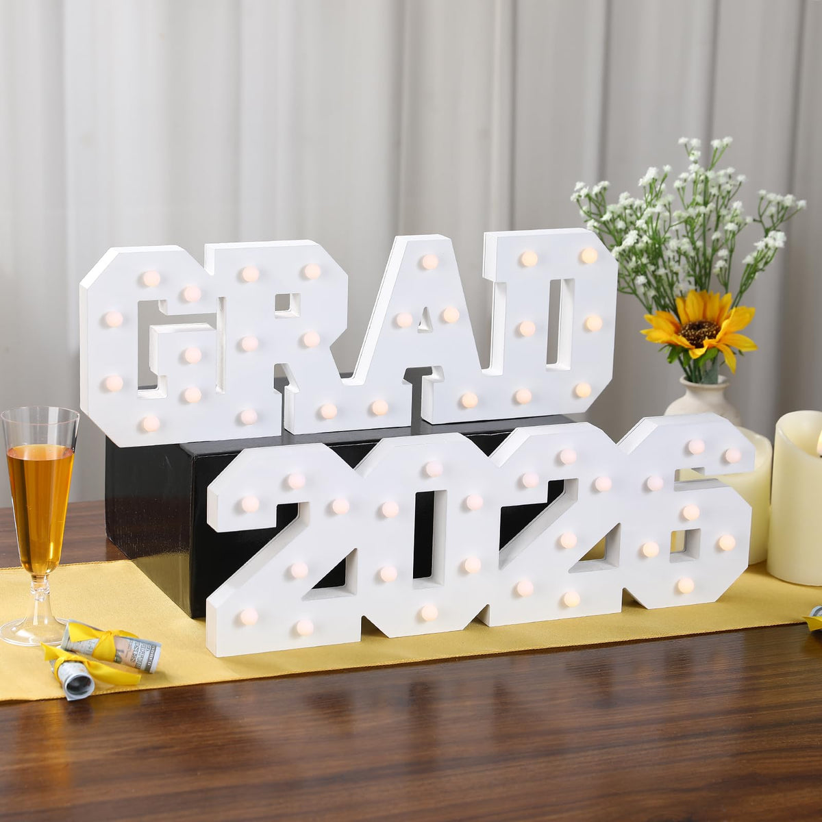FestalMart Class of 2026 sign wooden frame enhances ceremony photo backdrops.