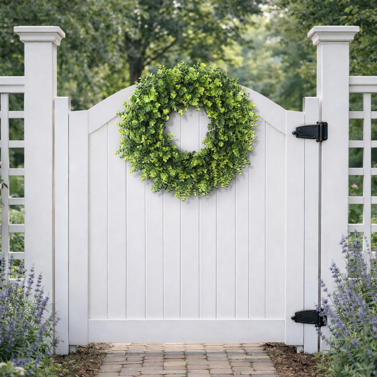 FestalMart front-door wreath perfect for spring and summer celebrations.