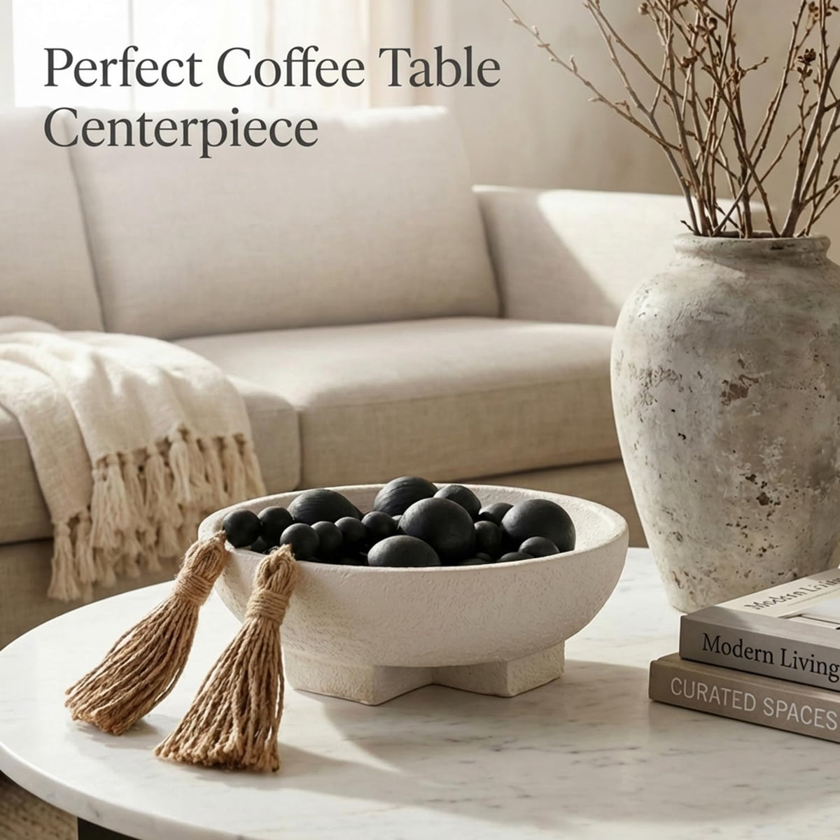 FESTGLOX entry table purse bowl keeps keys and small items organized.