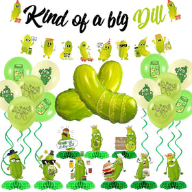 Fêteclairre pickle banner Kind of a Big Dill creates a playful photo backdrop.