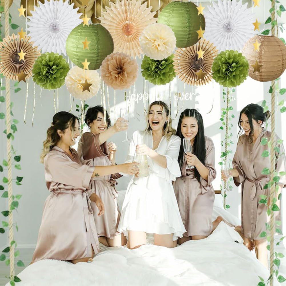 FETETIJD olive green wedding decor for natural, elegant ambience.