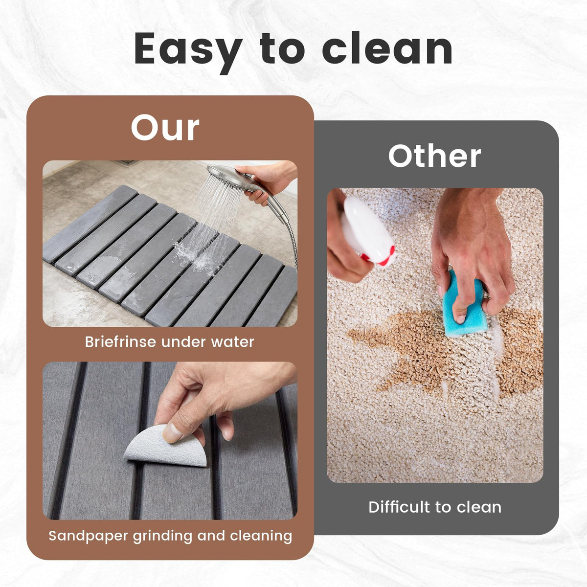 Fetriwer dish-drying mat in action, absorbing water quickly.