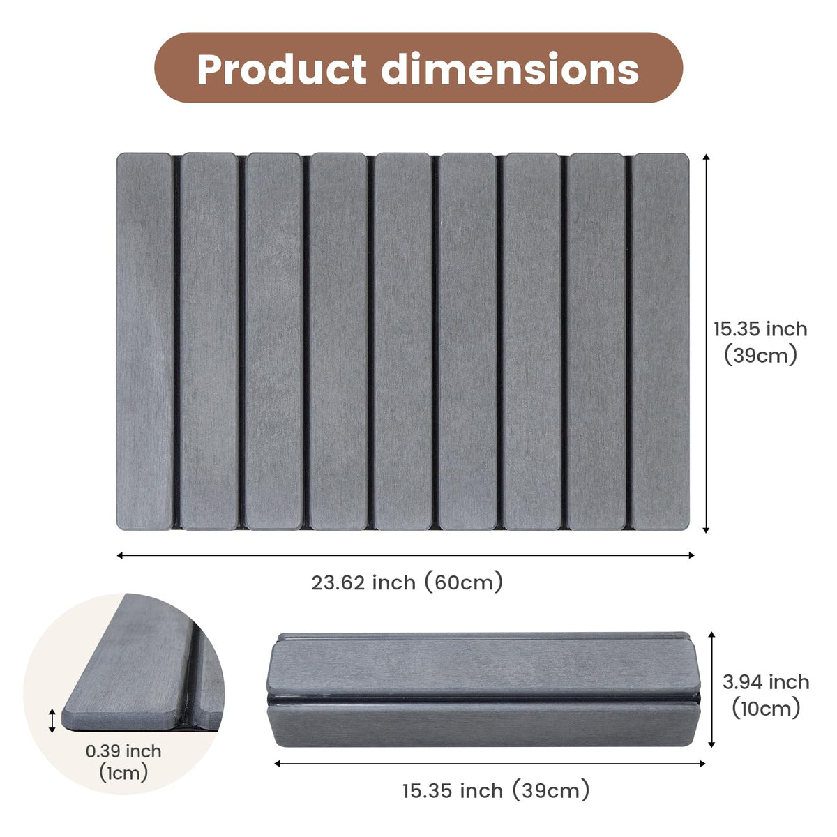 Fetriwer foldable diatomite pad storage keeps small spaces neat and organized.
