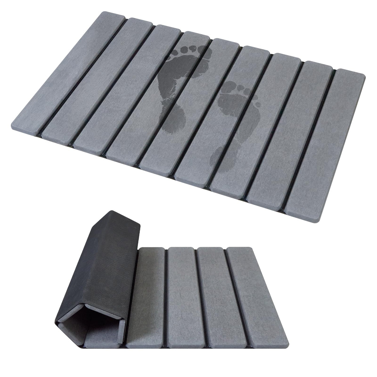 Fetriwer stone bath mat on counter for fast absorption and quick-dry routine.