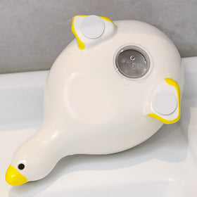 Fewile duck shower soap dish keeps soap accessible and ventilated.