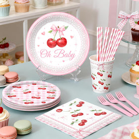 Fexivo baby balloon boxes add coordinated color and fun to the tablescape.