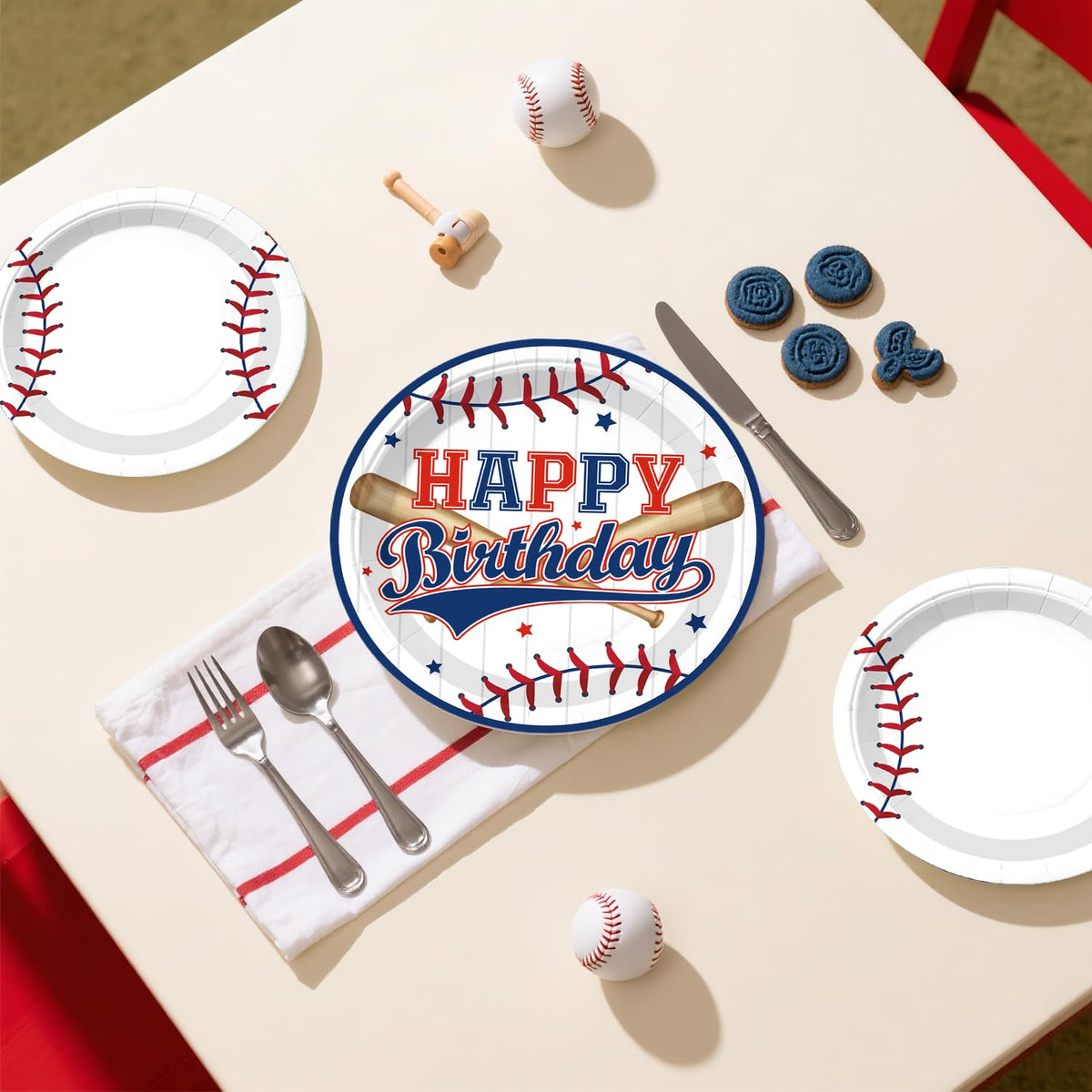 Fexivo Baseball tablecloths protect surfaces and simplify cleanup