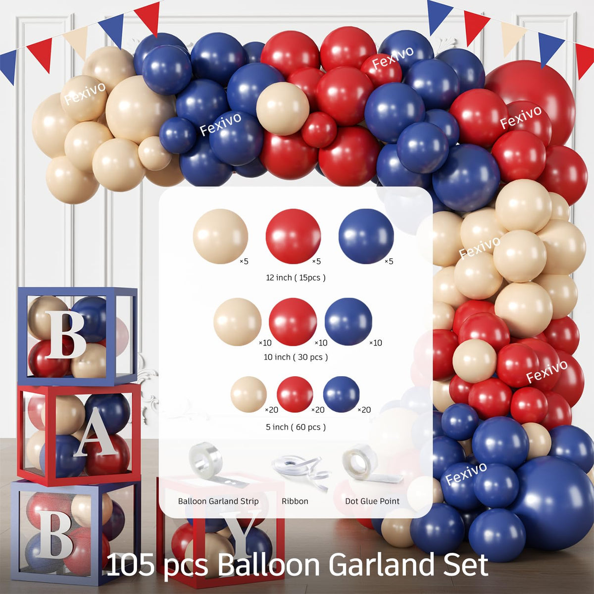Fexivo baseball tablecloths and backdrop create a cohesive scene.