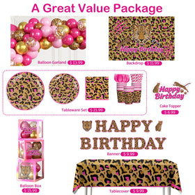 Fexivo cheetah print plates 7-inch for sturdy servings