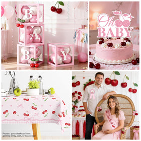 Fexivo cherry backdrop offers a vivid, reusable focal wall for photos.