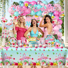 Fexivo flamingo backdrop creates a colorful, ready-to-shoot party stage
