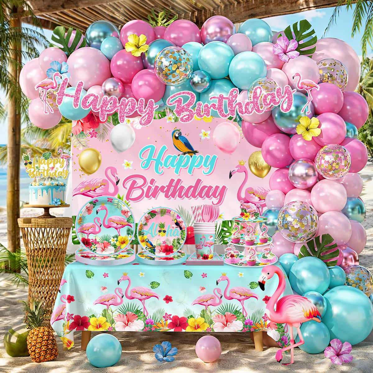 Fexivo flamingo banner for tropical party vibes and photo-worthy moments