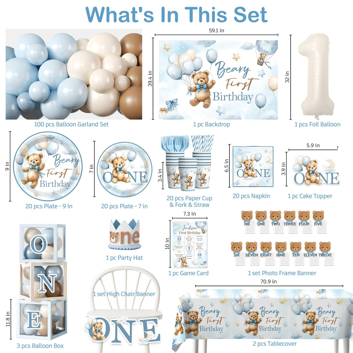 Fexivo High Chair Banner with teddy design for cute milestone moments.