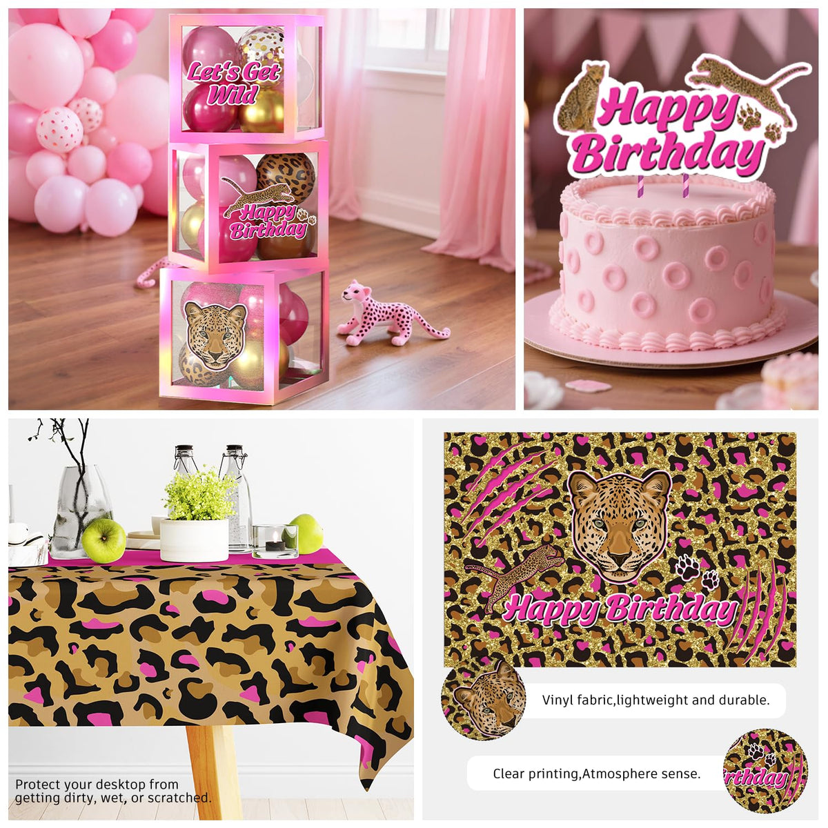 Fexivo leopard balloon arch creates dramatic centerpiece