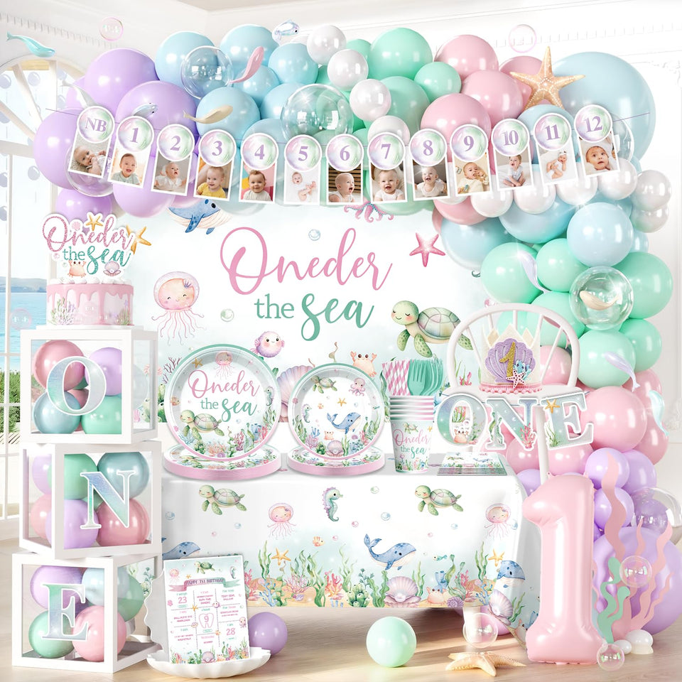 Fexivo Oneder the Sea balloon arch kit for quick party setup.