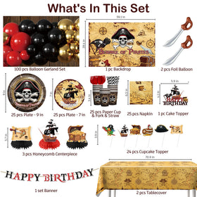 Fexivo pirate foil balloons add festive sparkle for bold centerpieces.