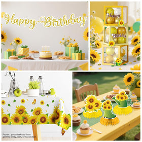 Fexivo cupcake toppers decorate treats with cheerful sunflowers