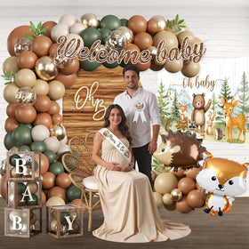 Fexivo woodland baby shower tableware provides sturdy, leak-resistant dining options.