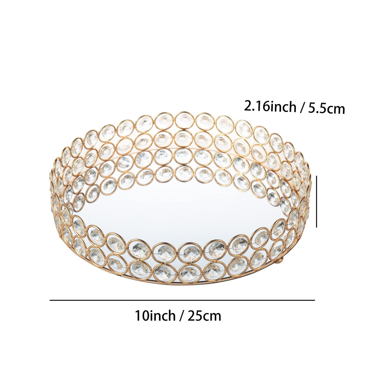 Feyarl handcraft crystal beads create sparkling accents for jewelry storage.