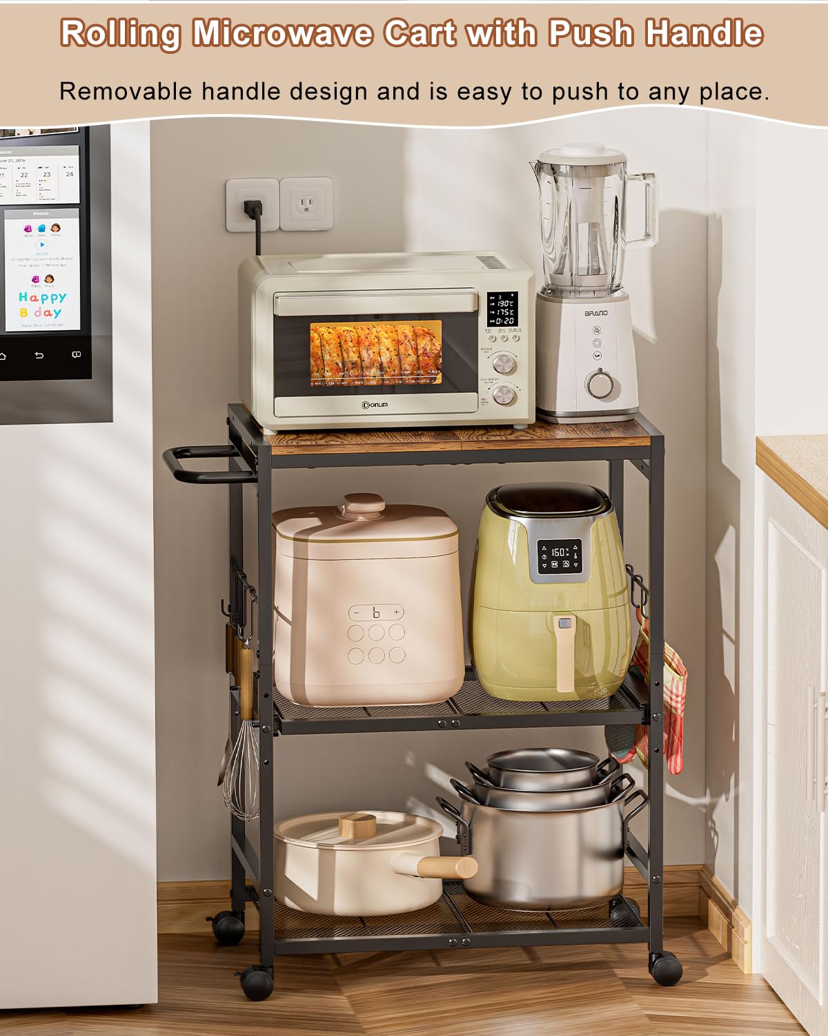 Feyejade adjustable metal mesh shelves maximize kitchen organization