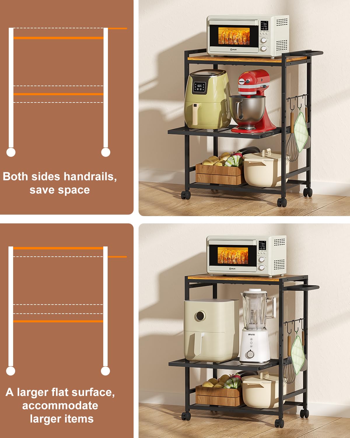 Feyejade versatile cart suitable for dining rooms and garages