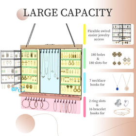 Feyejade high-capacity earring storage supports many pieces