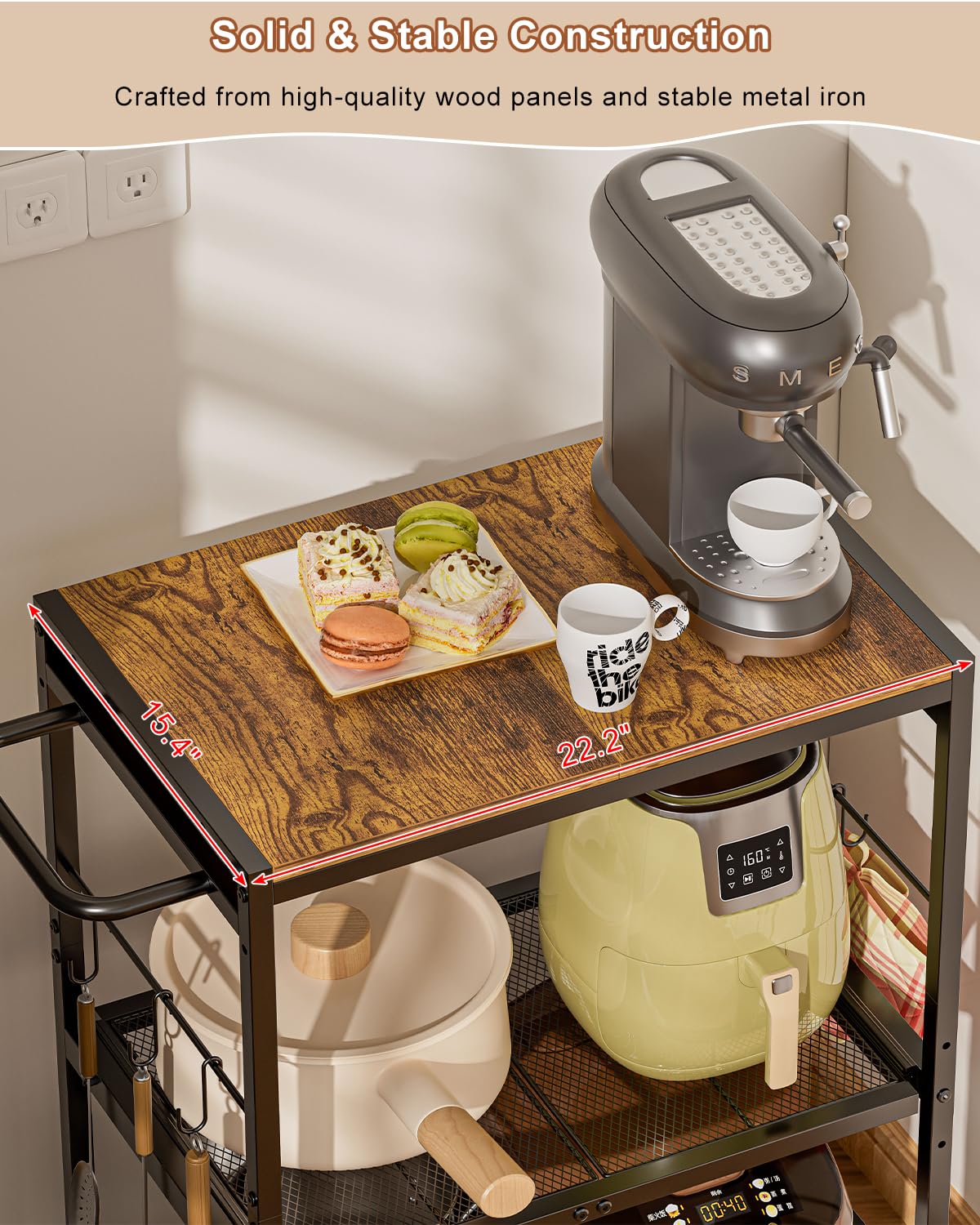 Feyejade kitchen cart ready for assembly with clear instructions